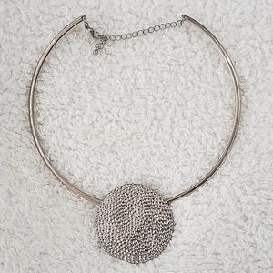 Silver Fashion Statement Necklace